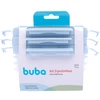 Kit pote hermético infantil azul Buba 3 peças