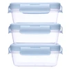 Kit pote hermético infantil azul Buba 3 peças