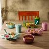 Kit refeição infantil em bambu ecológico Baby Bear Azul Lyor 3 peças