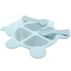 Kit refeição infantil em bambu ecológico Baby Bear Azul Lyor 3 peças