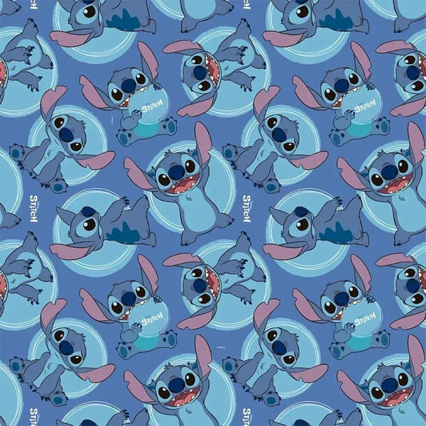 Kit saco para presentes com laço pronto e cartão Stitch Disney Cromus - G3 50x70