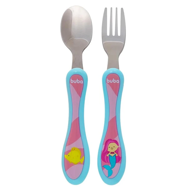 Kit talher infantil Aventuras Sereia Buba