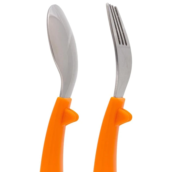 Kit talher infantil BubaZoo Leãozinho laranja Buba