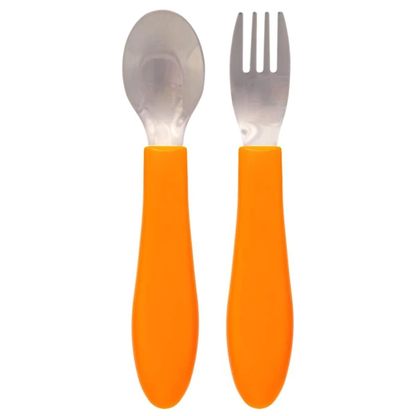 Kit talher infantil BubaZoo Leãozinho laranja Buba
