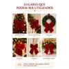 Laço clássico de veludo vermelho para Árvore de Natal 30x35