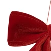 Laço clássico de veludo vermelho para Árvore de Natal 30x35