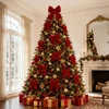 Laço clássico de veludo vermelho para Árvore de Natal 30x35