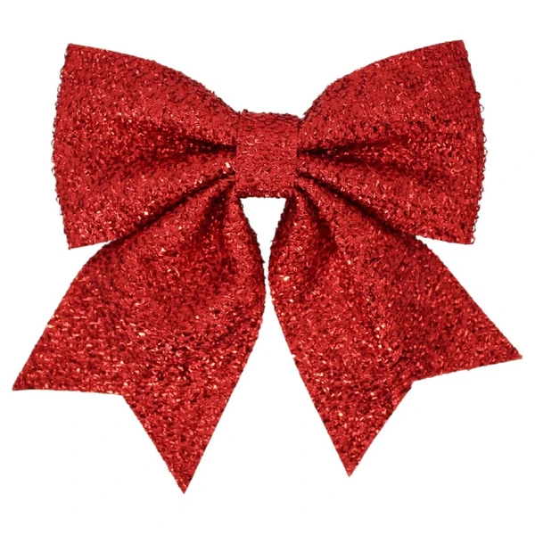Laço clássico vermelho para árvore de Natal ou presentes 16x13