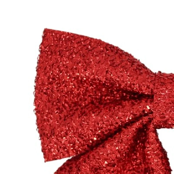 Laço clássico vermelho para árvore de Natal ou presentes 16x13