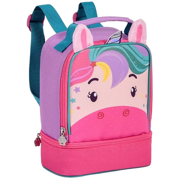 Lancheira térmica 3 em 1 Unicórnio Clio Pets 9"