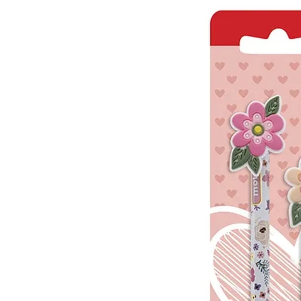 Lápis grafite HB Top Love Flowers Molin 2 peças