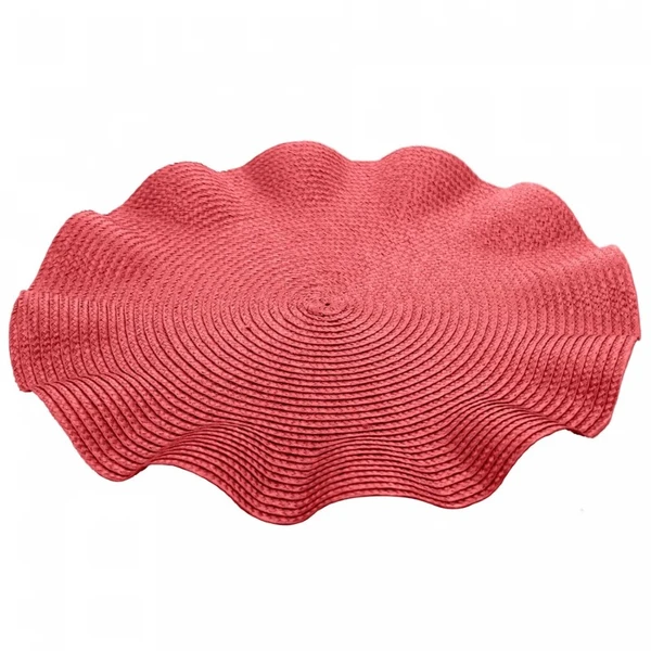 Lugar americano com bordas onduladas Bababo vermelho Wolff 38 cm