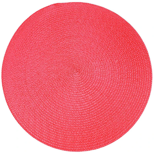 Lugar americano redondo com textura espiral cereja 38 cm