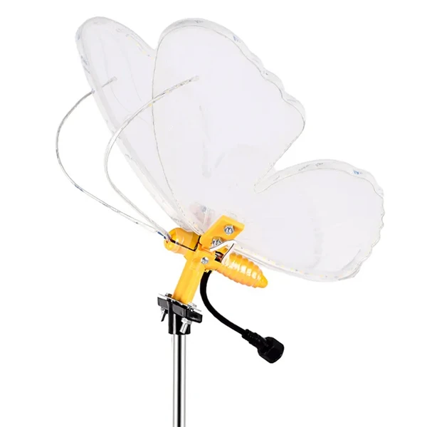 Luminária Borboleta com movimento e luz quente para área externa, interna ou decoração da Árvore de Natal Grillo 40 cm (bivolt)