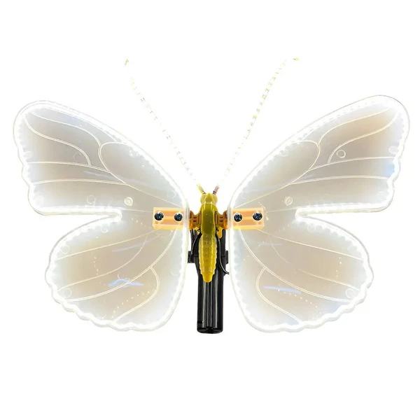 Luminária Borboleta com movimento e luz quente para área externa, interna ou decoração da Árvore de Natal Grillo 40 cm (bivolt)