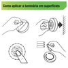 Luminária LED de toque à pilhas