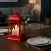 Luminária Mini Lanterna Retrô com 3 velas de LED 7x12