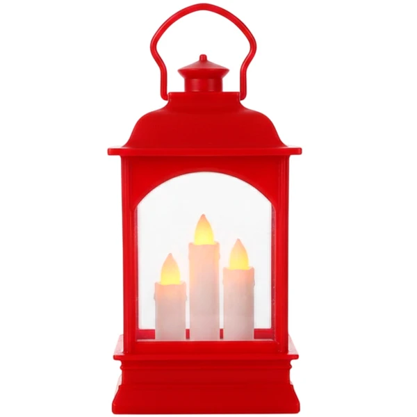 Luminária Mini Lanterna Retrô com 3 velas de LED 7x12