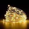 Luminária fio de fada branco quente à pilhas 50 LEDs 5 metros