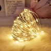 Luminária fio de fada branco quente à pilhas 50 LEDs 5 metros
