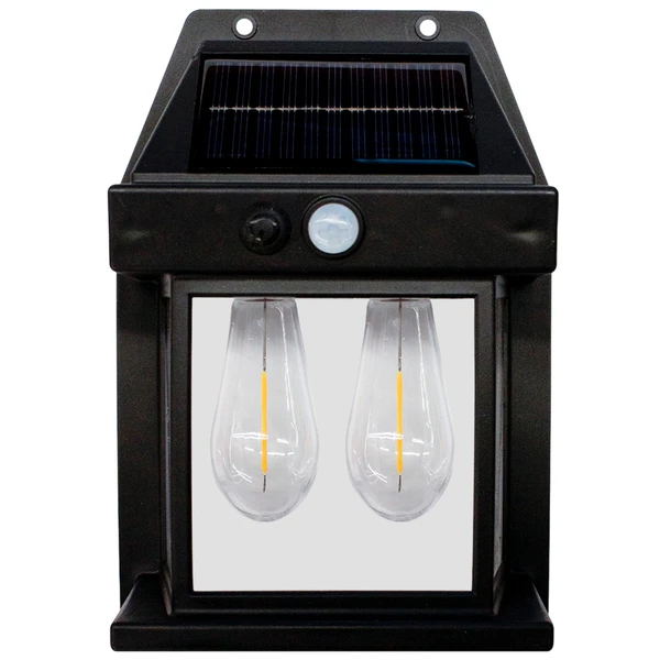 Luminária para área externa com sensor de movimento e carregamento por energia solar
