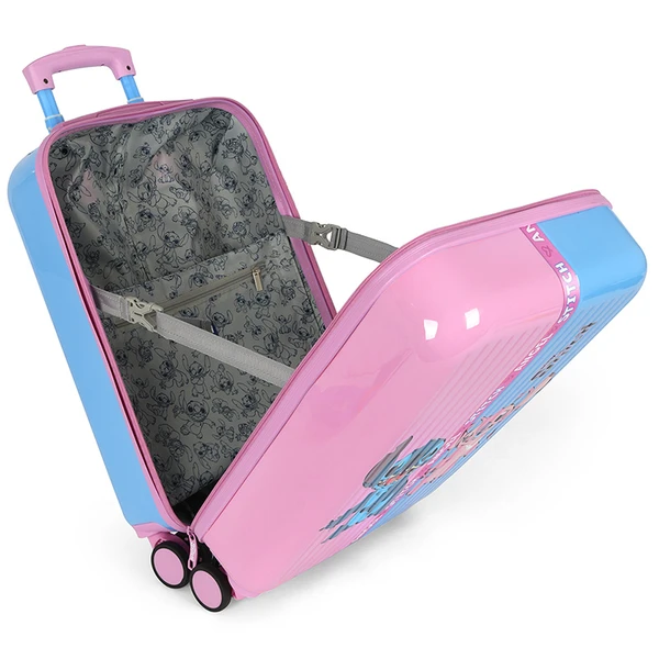 Mala de bordo 360° Stitch e Angel Disney Luxel - rose