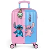 Mala de bordo 360° Stitch e Angel Disney Luxel - rose
