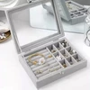 Maleta porta joias com visor transparente 20x15x4,5