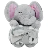Manta infantil com animal de pelúcia presenteável 90x75