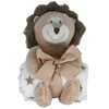 Manta infantil com animal de pelúcia presenteável 90x75