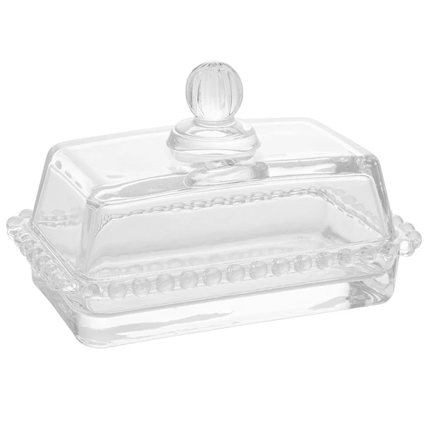 Manteigueira de cristal Pearl Wolff 17x10,5x10