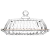 Manteigueira de cristal com fio de ouro Imperatriz Wolff 15,5x7,5x8,5