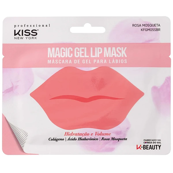 Máscara de gel para os lábios Magic Gel Lip Mask Kiss NY - hidratação e volume