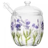 Meleira de cristal com pegador Lavanda Hand Painting Lyor 8,5x8,5x11