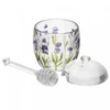 Meleira de cristal com pegador Lavanda Hand Painting Lyor 8,5x8,5x11