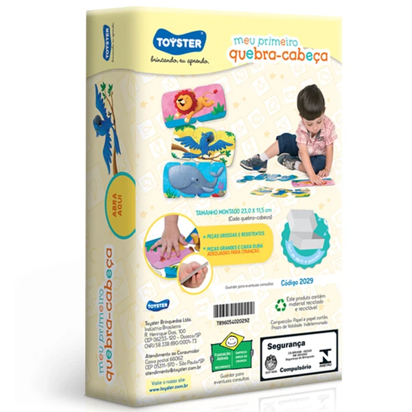 Meu Primeiro Quebra-cabeça Toyster 2, 3 e 4 peças