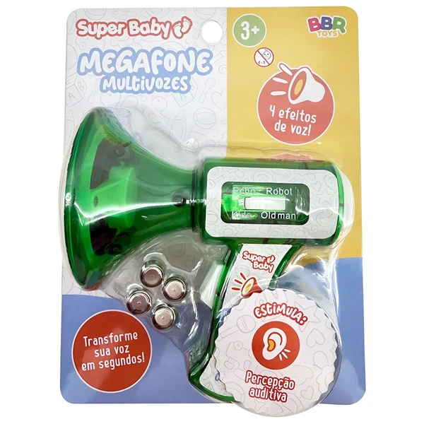 Mini Megafone infantil multivozes 4 efeitos