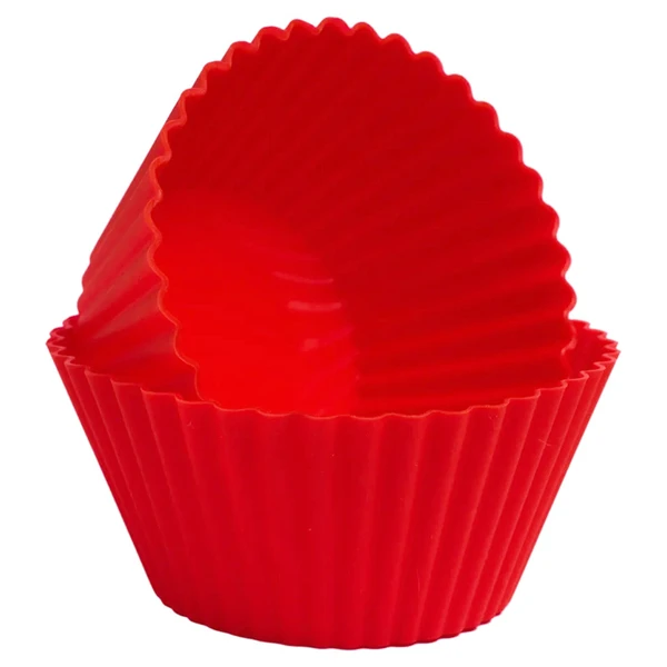 Mini forma de silicone para cupcake redonda 170 ml 12 peças