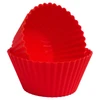 Mini forma de silicone para cupcake redonda 170 ml 12 peças