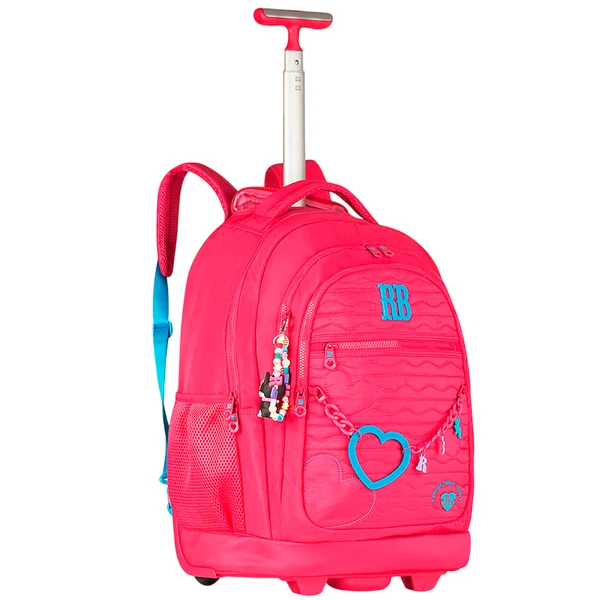 Mochila carrinho 2 em 1 19" Heart Beats Rebecca Bonbon - rosa
