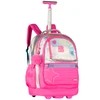 Mochila carrinho 2 em 1 19" Holo Shine Rebecca Bonbon - rosa