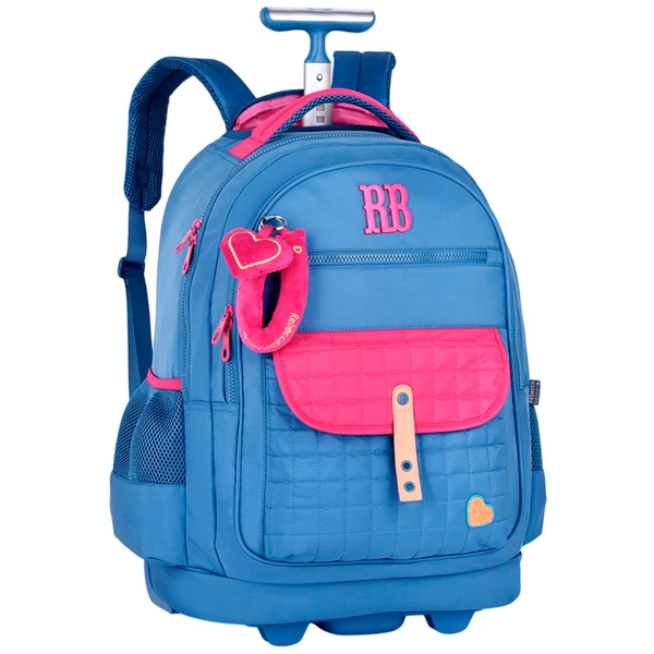 Mochila carrinho 2 em 1 19" Plush Dreams Rebecca Bonbon - azul