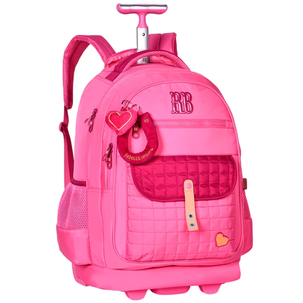 Mochila carrinho 2 em 1 19" Plush Dreams Rebecca Bonbon - rosa