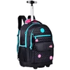 Mochila carrinho 2 em 1 em nylon com patches Luluca 19"