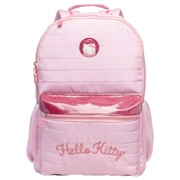 Mochila de costas 17" Hello Kitty Teen Puffer Glitter Sanrio Xeryus