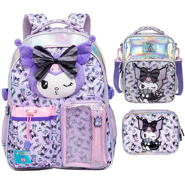 Mochila de costas 17" Kuromi Tween Utility Plush Sanrio Xeryus
