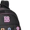 Mochila de costas e de bordo 17,5" Flower Power Rebecca Bonbon - preta