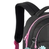 Mochila de costas e de bordo 17,5" Flower Power Rebecca Bonbon - preta