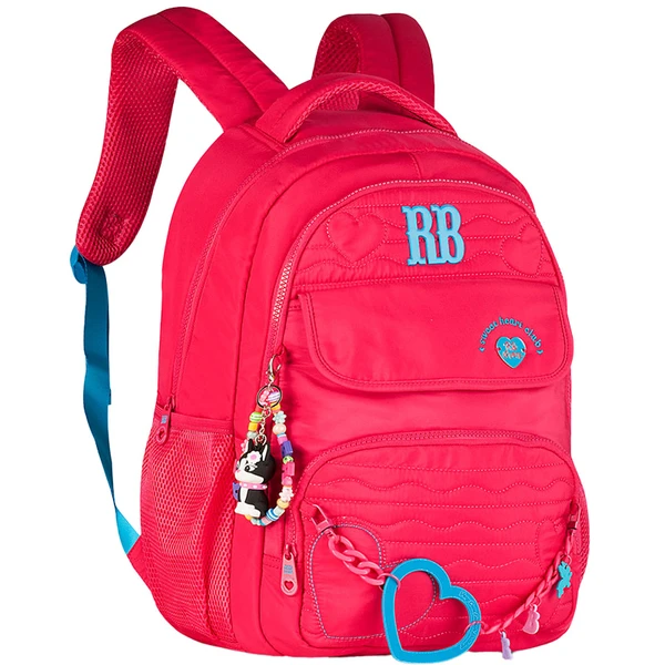 Mochila de costas e de bordo 17,5" Heart Beats Rebecca Bonbon - rosa