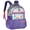 Mochila de costas e de bordo 17,5" Holo Shine Rebecca Bonbon - roxa